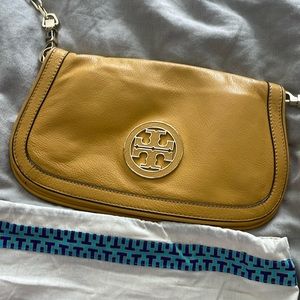 Tory Burch Mustard Yellow Crossbody bag with Gold chain